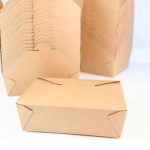 Cajas <span class=keywords><strong>de</strong></span> <span class=keywords><strong>Comida</strong></span> para Llevar <span class=keywords><strong>de</strong></span> Papel Kraft Marrón Desechables con Tapa para Bento y Almuerzo a <span class=keywords><strong>Precio</strong></span> <span class=keywords><strong>de</strong></span> Fábrica al por Mayor - Product Image 6