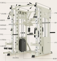 Machine Smith multifonctionnelle, équipement de fitness intégré pour la maison et le commerce avec fonctions Squat, Bench Press et Cable Crossover