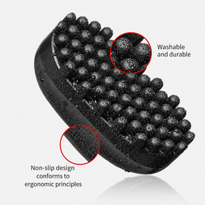 Brosse à boucler en caoutchouc pour cheveux afros, outil de coiffage lavable pour cheveux bouclés, outil de coiffage pour barbier, éponge à cheveux pour hommes noirs - Product Image 2