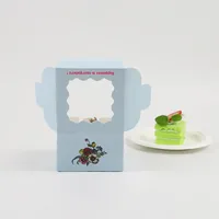 Boîtes à pâtisserie en carton blanc imprimées sur mesure avec fenêtre transparente pour beignets et gâteaux