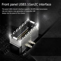 Header Panel Depan USB 3.1 tipe E Male ke USB-C kabel ekspansi betina Tipe C 30cm garis kabel konektor Motherboard komputer