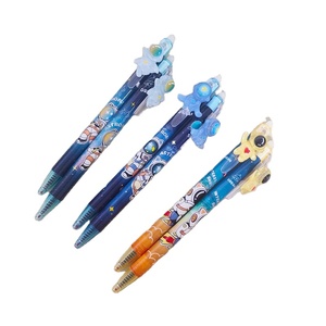 可擦可伸缩中性笔可爱卡通太空人狗熊笔0.5毫米写字笔 - Product Image 1