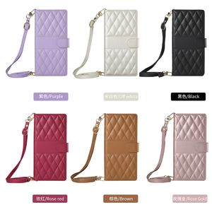 Lanière diamant mouton portefeuille étui en cuir pour <span class=keywords><strong>Iphone</strong></span> 16 15 Plus 14 13 Mini 12 11 PRO MAX X XS <span class=keywords><strong>XR</strong></span> 6 7 8 <span class=keywords><strong>bandoulière</strong></span> dame couverture - Product Image 5