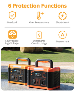GCSOAR 1000W Station d'alimentation de secours à batterie Station multifonctionnelle avec écran LCD pour le voyage - Product Image 6