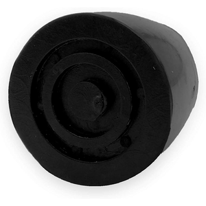 Puntali per deambulatore 25 mm (x4 pezzi), puntali in gomma nera per deambulatori KMINA K10046 - Product Image 1