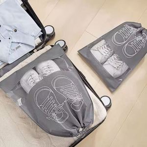 Bolsas de Zapatos Promocionales Personalizadas al por Mayor con Logotipo, Bolsas de Almacenamiento de Viaje Económicas de Tela No Tejida con Cordón, Bolsas con Impresión de Serigrafía - Product Image 4