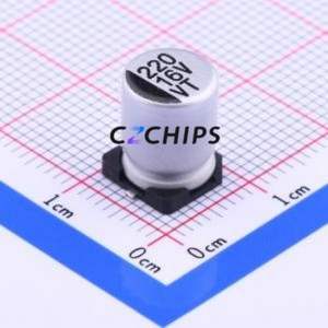 Condensateur électrolytique en aluminium SMD VT1C221MF105000CE0, SMD, D8xL10.5mm 220uF 20% 16V 8mm - Product Image 1