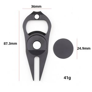 Ouvre-bouteille multifonctionnel, articles promotionnels de golf, outil de réparation de divots de golf en métal personnalisé avec marqueur de balle - Product Image 2