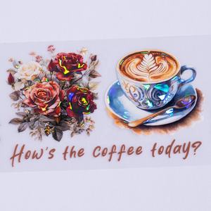 Conception personnalisée Café Cottage et Papillon Enveloppe Mat PET Autocollants de masquage pour les fournitures de scrapbooking - Product Image 2