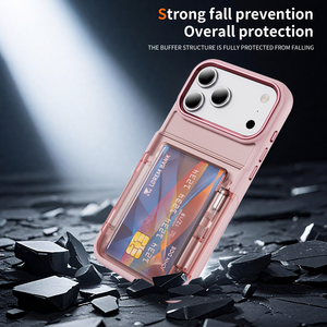 Nouvelle coque de téléphone antichoc avec porte-cartes et support, couleur unie mate, pour <span class=keywords><strong>iPhone</strong></span> 17 <span class=keywords><strong>Pro</strong></span> <span class=keywords><strong>Max</strong></span> <span class=keywords><strong>14</strong></span> 12 13 15 <span class=keywords><strong>Pro</strong></span> <span class=keywords><strong>Max</strong></span> 17Air 16E - Product Image 2