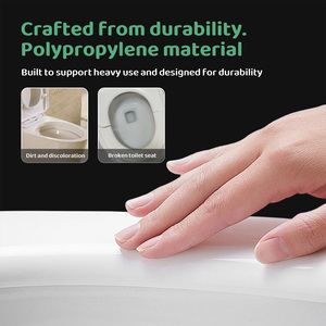 SS114 Coperchio WC Monoblocco Allungato a Chiusura Lenta in Polipropilene ad Alto Impatto <span class=keywords><strong>con</strong></span> Kit Completo di Installazione - Product Image 6