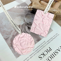 Pendentif diffuseur d'huiles essentielles personnalisé en plâtre, diffuseur passif suspendu avec ruban, écologique, pour parfumer l'ambiance