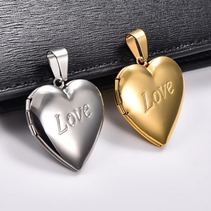 Collar con Colgante de Acero Inoxidable en Forma de Corazón Abrible para Fotos, para Mujeres y Hombres, Caja para Fotos, Cadena con Dijes, Joyería de Metal - Product Image 3