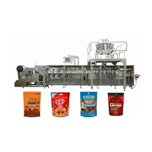 High Speed Candy Chocolate Snack Plastic Zipper Pouch Packaging Machine Zip Lock Doypack Fill Seal Pack Packing Machine