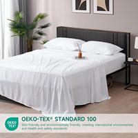Vente flash - Ensemble de draps de lit de luxe 4 pièces, faciles à installer et rafraîchissants, pour hôtel