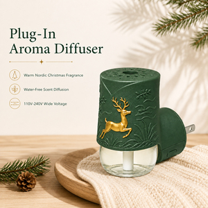 Diffuseur d'arômes vert de Noël <span class=keywords><strong>en</strong></span> gros, 21 ml, sans eau, machine à parfum, design cerf, logo personnalisé - Product Image 1