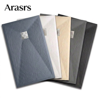 Grand bac de douche Arasrs 1200x1800 avec drain central pour projets de rénovation de salles de bain d'hôtel