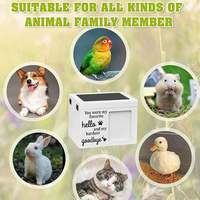 Caja de cremación para mascotas al por mayor, superventas, caja de cremación conmemorativa de madera para mascotas, marco de fotos, caja conmemorativa para perros fúnebres