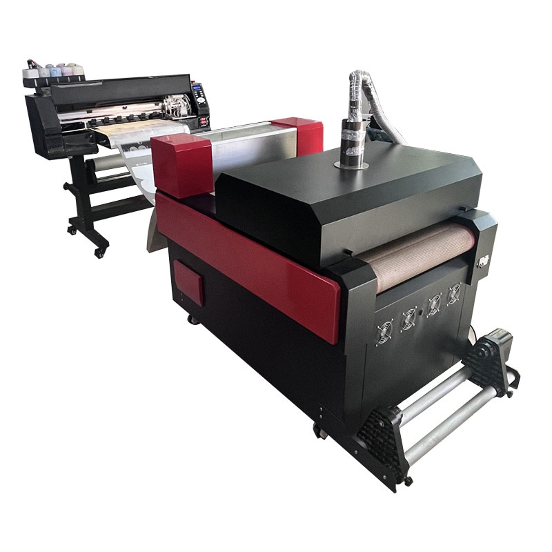 Высокая скорость 60 см 24 дюйма двойные 2/4 печатающие головки I3200 4720 прямой на пленочный принтер футболка печатная машина с встряхиванием порошка