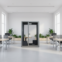Unibooth V4-M - Cabinas Insonorizadas de Aluminio Duradero - Diseño Moderno, Módulos de Oficina Móviles para Centros Comerciales y Gimnasios, Instalación Rápida