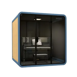 Akoestische Booth Opname Studio Cabines Geluiddichte Akoestische Kantoor Prive Vergadering Glas Booth Op Verkoop Kantoor Pods