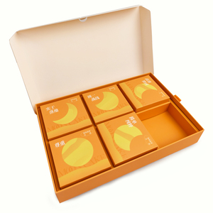 Caja de Regalo para Pastel Lunar con Forma de Solapa Extraíble y Asa, con un Diseño Elegante y Elementos Animados de Dibujos Animados. - Product Image 2