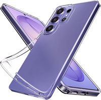 Coque de téléphone en TPU transparent noir avec coins renforcés pour Samsung Galaxy S26 S25 S24 S23 S22 S21 Plus, fine, douce au toucher, antichoc, protection arrière