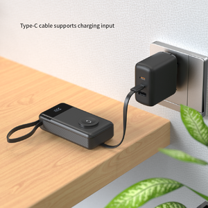 Power Bank da 10000mAh con Cavo Type-C Integrato, <span class=keywords><strong>Ricarica</strong></span> Rapida PD30W, Uscita Wireless 2.5W per Orologi, Powerbank Sottile per <span class=keywords><strong>Ricarica</strong></span> Mobile Quotidiana - Product Image 4
