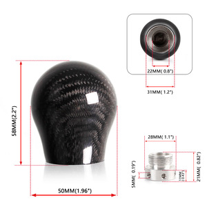 Carbon Fiber Gear <b>Shift</b> <b>Knob</b> 58mm Automatic Transmission Ergonomic Car Modification Part - Product Image 1