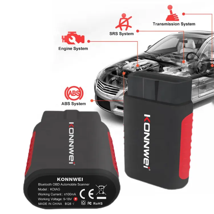 Mais recente projetado Car Diagnosis Scanner KONNWEI KDIAG Bluetooth elm327 Car OBD2 Scanner Universal Car Sistema Completo Diagnóstico Ferramenta