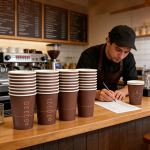 Wellons Hot Selling High Quality Custom Printed Food Grade Biodegradable <b>Disposable</b> 8oz Takeout Coffee <b>Cups</b> - Product Image 1