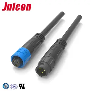 Jnicon M12 7a Gietwerk Elektrische Stekker Ip67 Waterdichte Verlengkabel Connectoren