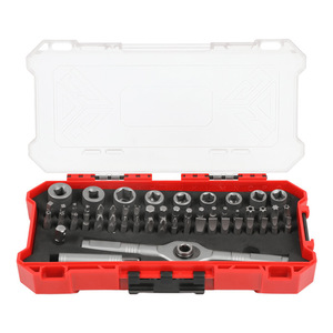 52 Piece Hand Tool Set 1/4 In Socket Drive Steel Bits Ratchet Wrench Screwdrivers <b>Drill</b> Bits With Case - Product Image 3