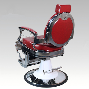 Muebles de Peluquería Retro Profesionales, Silla de Barbería Resistente en Color Marrón, Blanco, Dorado, Verde y Gris - Product Image 6