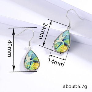 Orecchini pendenti a forma di colibrì da sogno per donna, regalo artistico e unico, gioielli alla moda - Product Image 5