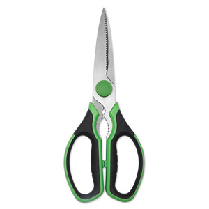 Kitchen Scissors Stainless Steel Green And Black Straight Head Multi Purpose For Home Use - Product Image 4