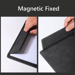 <b>A4</b> File <b>Folder</b> Stationery Pu Leather Magnetic Clipboard Blackboard School Office Supplies Menu Board Clip Waterproof - Product Image 4