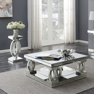 Unique Crystal Design Coffee <strong>Table</strong> Set <strong>Sofa</strong> <strong>Side</strong> <strong>Table</strong> Mirrored Center <strong>Table</strong> - Product Image 5