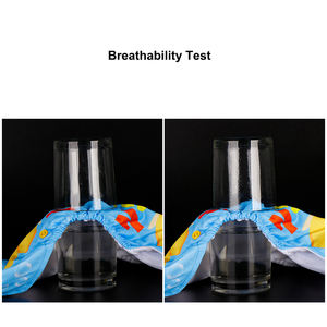 1-3 anni bambino riutilizzabile assorbente Anti-perdita pannolino combinazione pacchetto <span class=keywords><strong>6</strong></span> pannolini 12 inserti di bambù Napie caratteristica stampata - Product Image 4