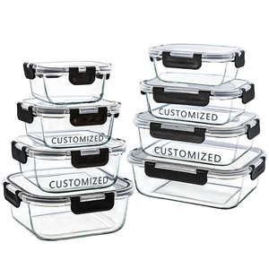 Vente en gros de boîtes à lunch hermétiques en verre pour la cuisine Récipients de cuisine pour le stockage des <span class=keywords><strong>aliments</strong></span> en verre hermétique - Product Image 6