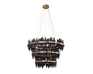Lustre américain rustique de luxe Moderne Simple Métal Creative Designer Suspension Salon Chambre Restaurant Lampe - Product Image 2
