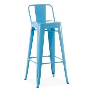 Sillas de Bar de Metal Estilo Vintage, Diseño Moderno, Color Azul, para Restaurante, Muebles de Exterior - Product Image 1