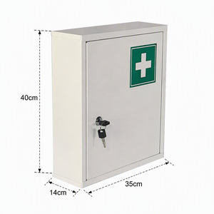 Armario de Medicamentos con Cerradura 2026, Caja Médica de Acero de 3 Niveles para Pared con 2 Llaves y Estantes para Baño, Blanco - Product Image 4