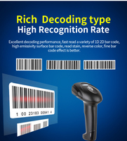 Lecteur de codes-barres 2D QR Code ECO Q35 USB CMOS pour la vente au détail, les bibliothèques, les supermarchés, les entrepôts médicaux, en stock