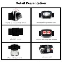 Lampe frontale rechargeable à LED réglable pour l'extérieur 7 modes Lampe de poche étanche pour le camping Lampe frontale lumineuse