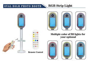 Cabine de miroir ovale portable de 15.6 pouces avec cadre LED Cabine photo numérique DSLR - Product Image 4