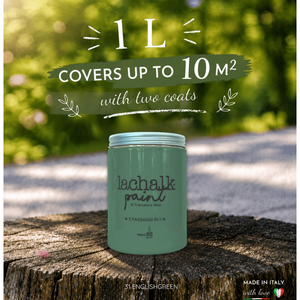 31 ENGLISHGREEN 1lt LaChalk the evolution of <b>chalk</b> paint Where <b>chalk</b> meets resin: Hybrid <b>Chalk</b> Resin Paint made in Italy - Product Image 2