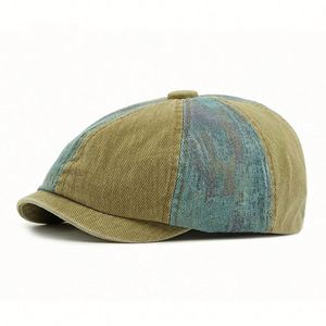 Boina de Algodón Lavado Estilo Japonés Vintage para Mujer, Gorra Newsboy de Mezclilla con 8 Paneles y Diseño Personalizado de Moda Urbana - Product Image 5