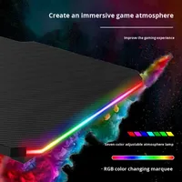 Bureau d'ordinateur de jeu en métal réglable en hauteur avec éclairage LED RVB, surface en fibre de carbone, levage intelligent - Vente en gros
