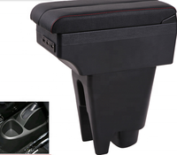 DAIAO Boîte de rangement de luxe pour console centrale de voiture avec chargeur USB et design rotatif pour Peugeot 107 DA-6394